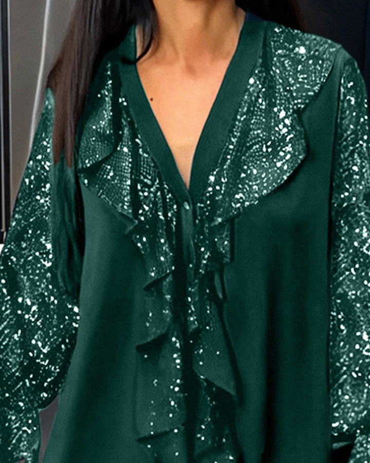 Fleur | Blouses Amples Unies À Volants