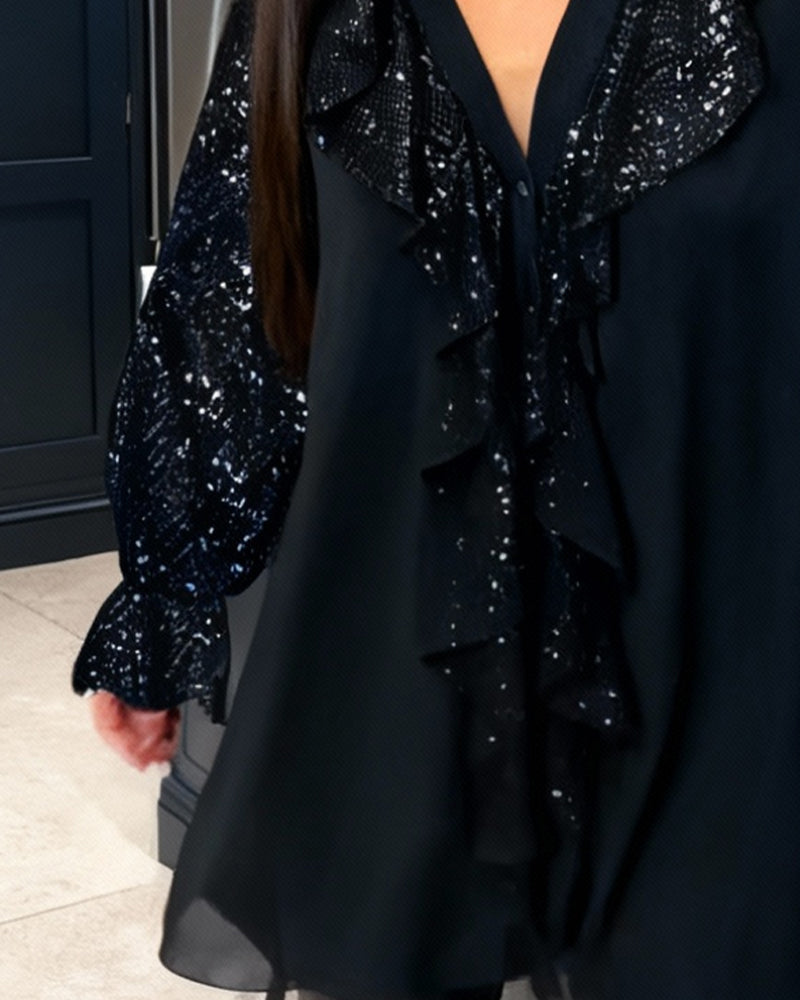 Fleur | Blouses Amples Unies À Volants