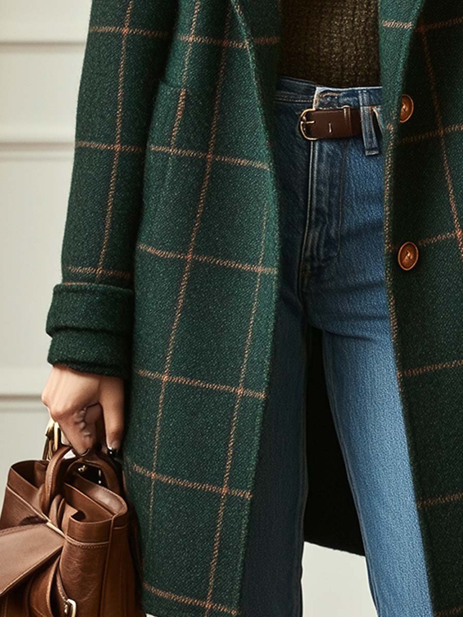 Mélissa | Manteau en Tweed Rétro Chic